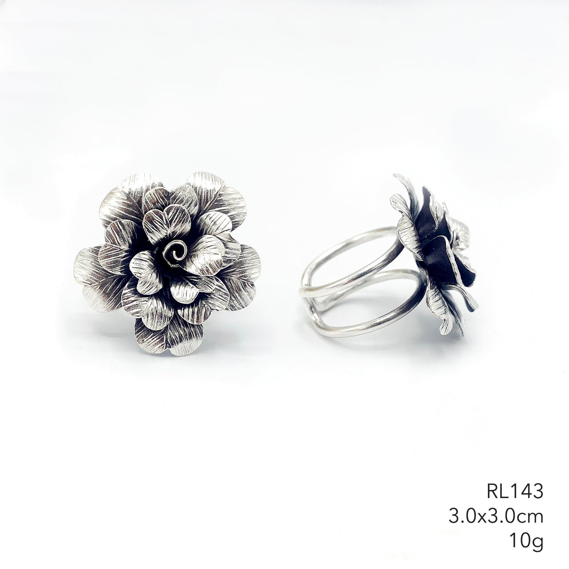Bloom brightly silver ring.