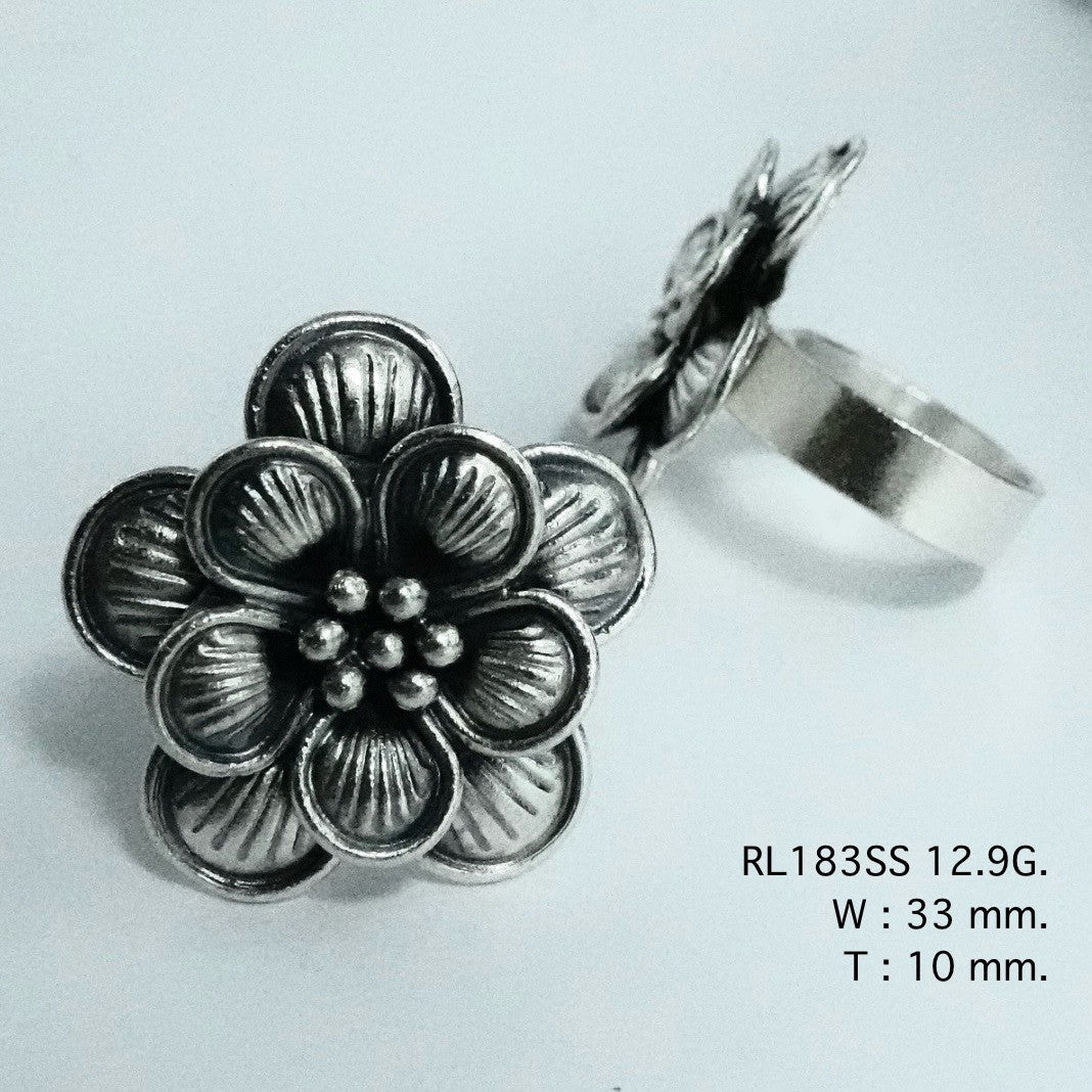 Purely handmade silver ring.