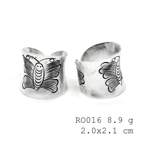 Rugged elegance in a handmade silver ring.
