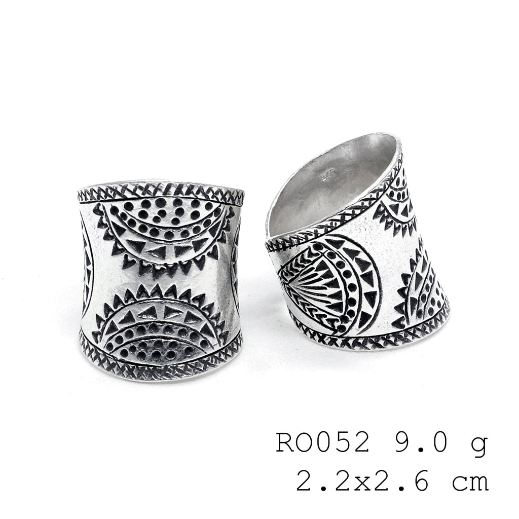 Pure silver, carved with soul into a silver ring.