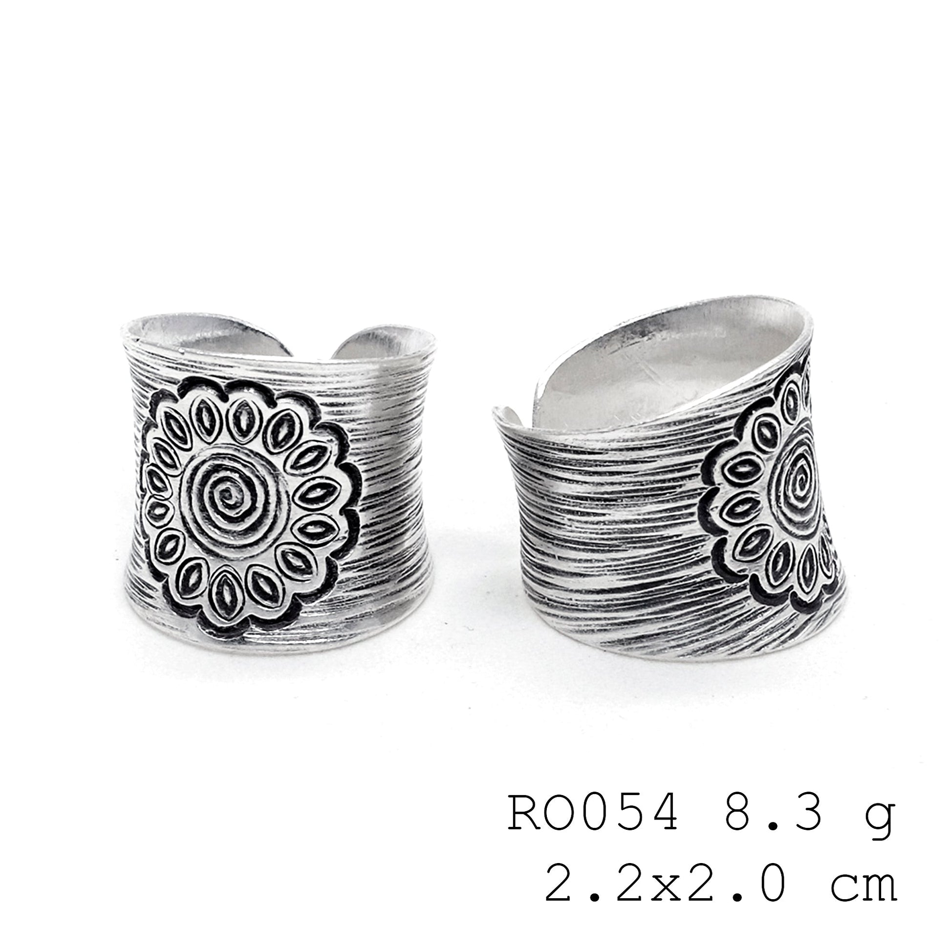 Stand out with a hand-sculpted silver ring.