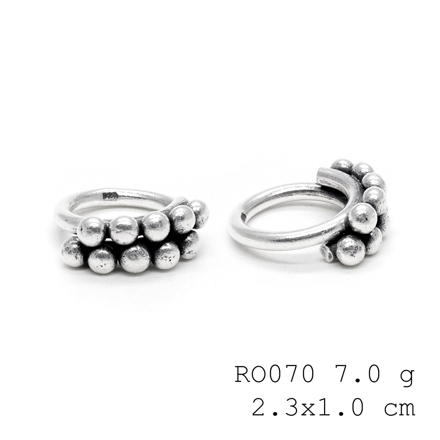 Pure metal, pure art silver ring.