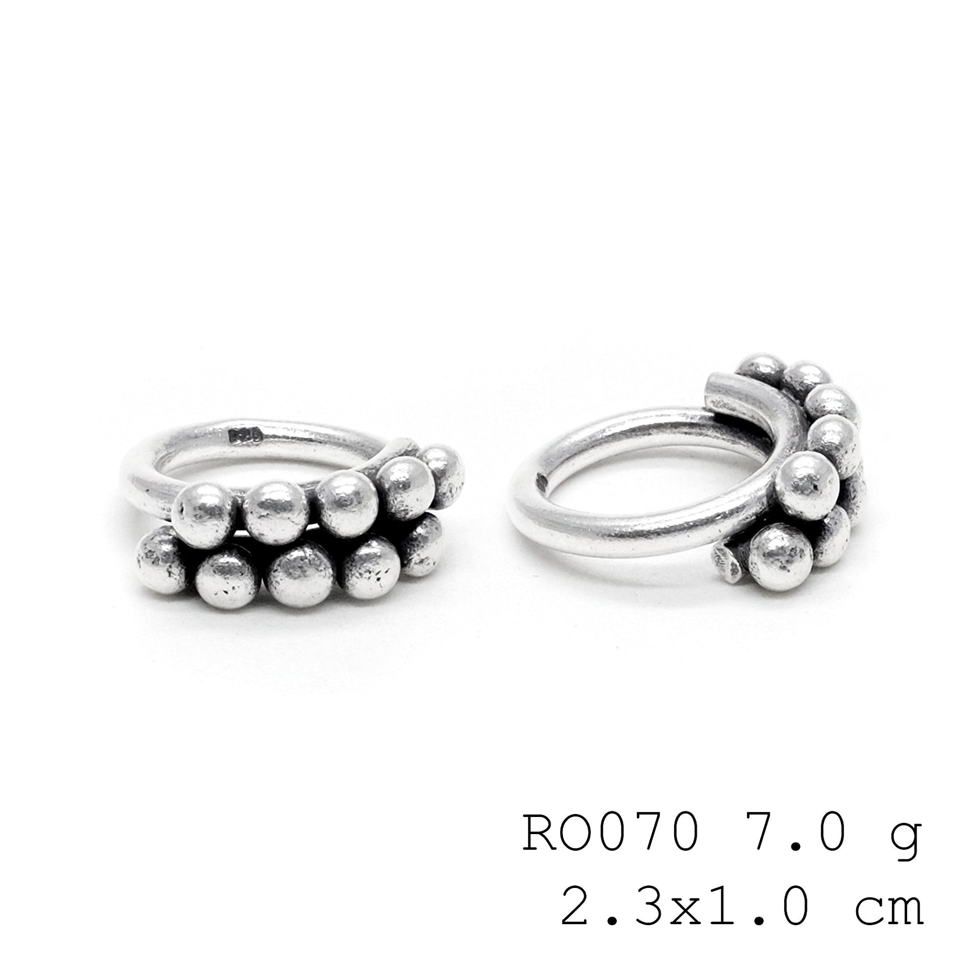 Pure metal, pure art silver ring.