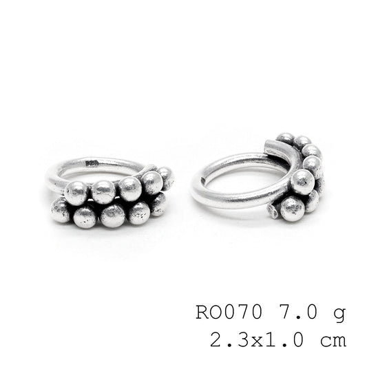 Pure metal, pure art silver ring.