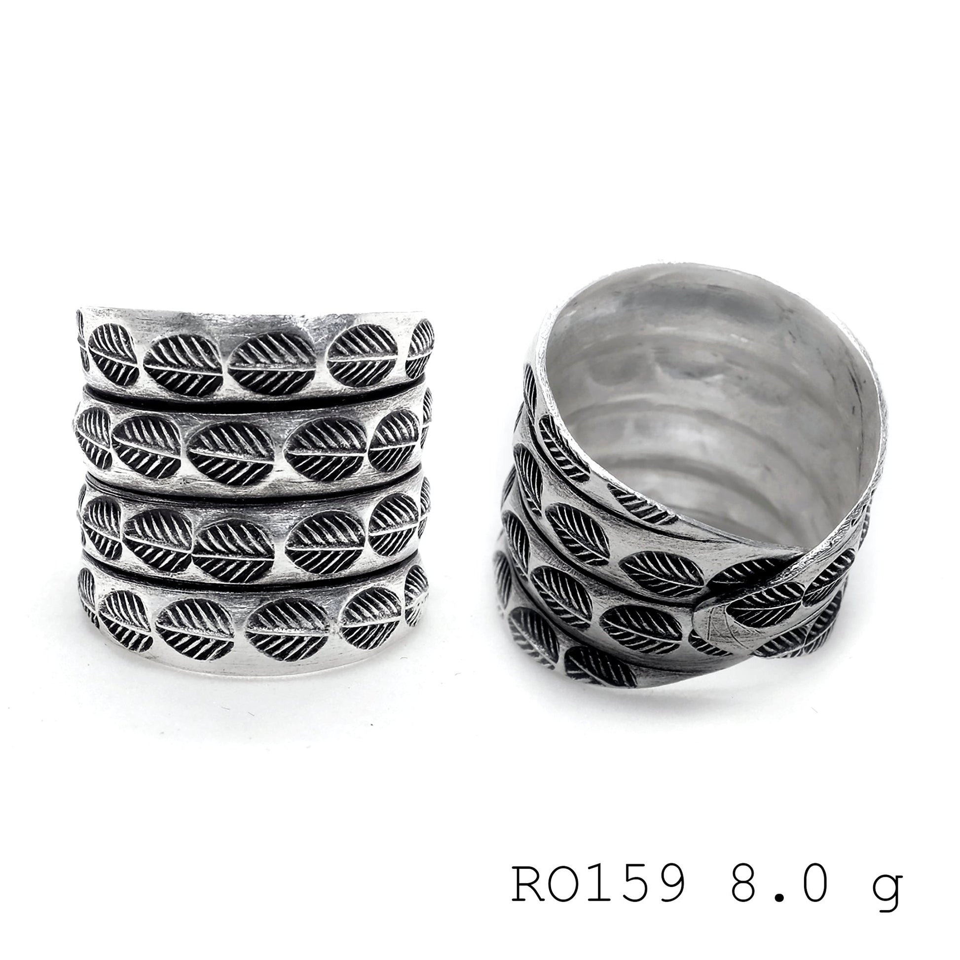 The beauty of the tool marks on this silver ring.