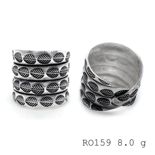 The beauty of the tool marks on this silver ring.