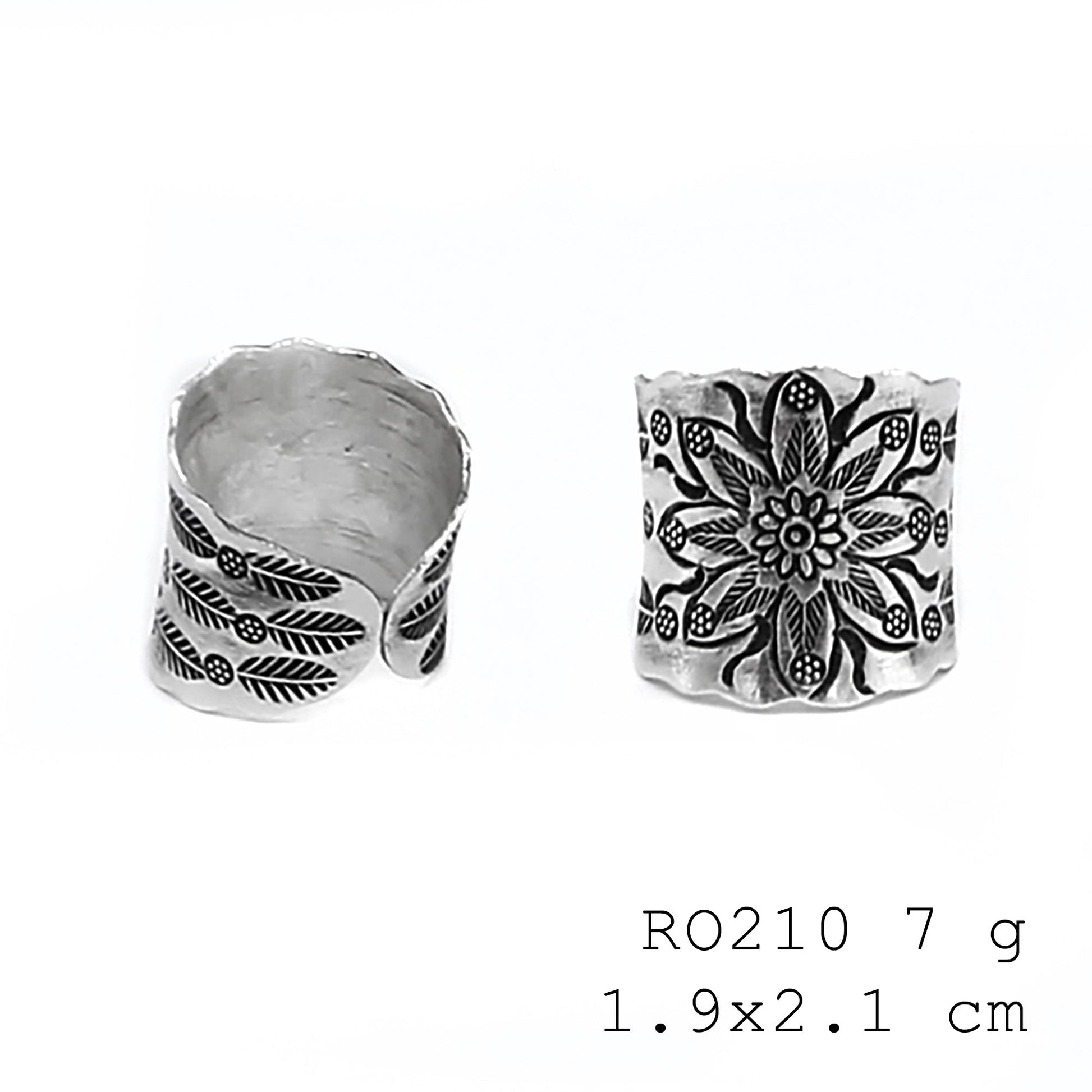 Crafted with patience, this artisan silver ring.