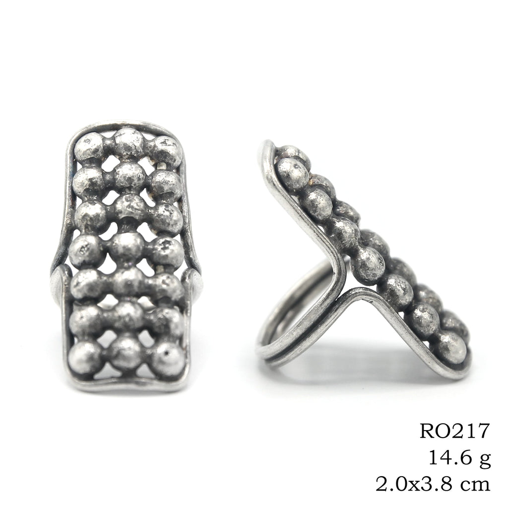 Crafted for you, this silver ring.