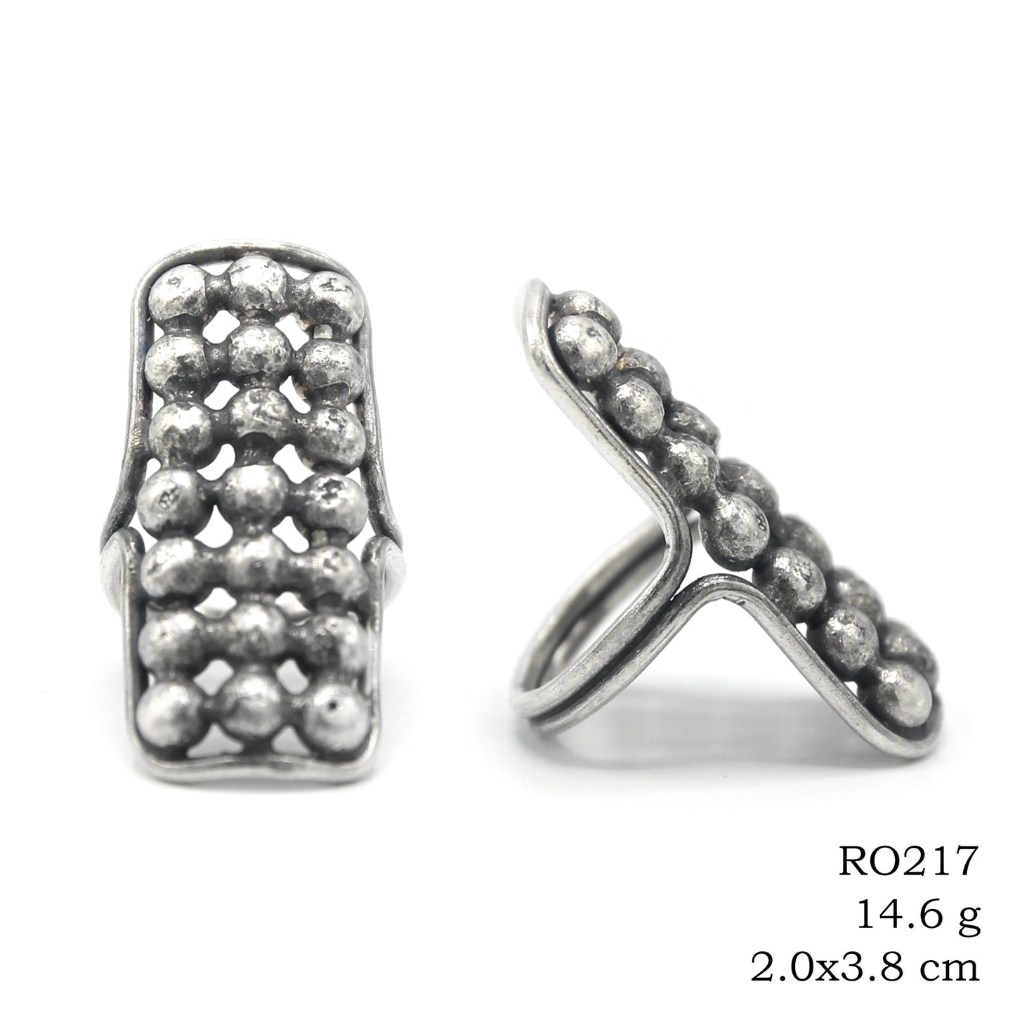 Crafted for you, this silver ring.
