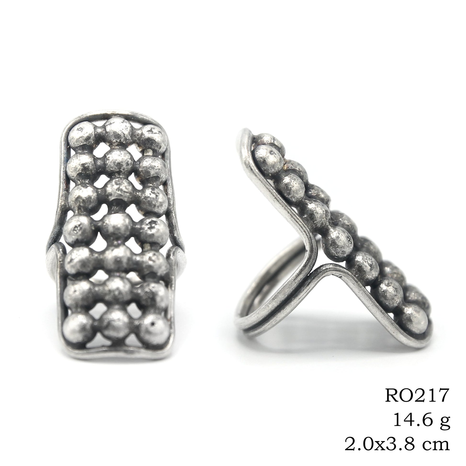 Crafted for you, this silver ring.