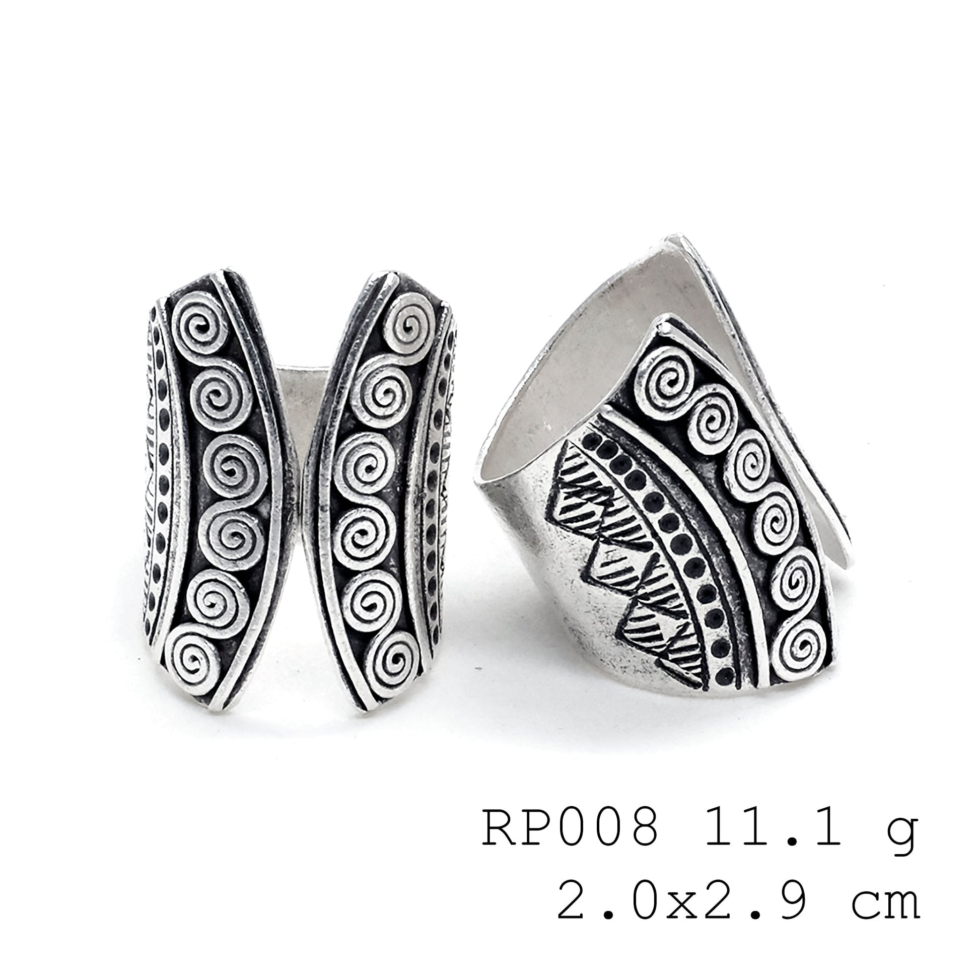 Minimalist purity. Handmade 98% silver in a silver ring.