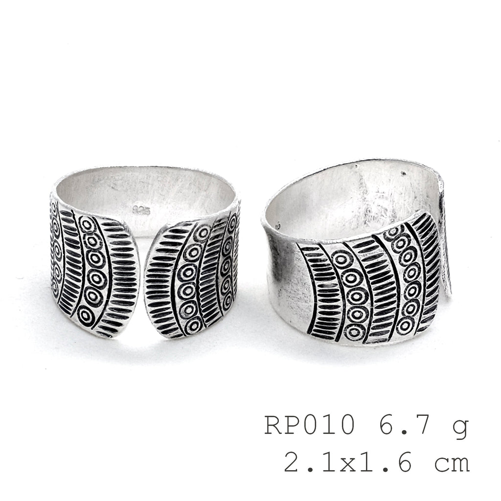 Fine silver. A uniquely adjustable, handmade silver ring.