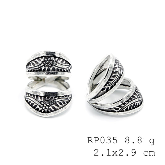 Artisan quality. Hand-forged 98% pure silver ring.