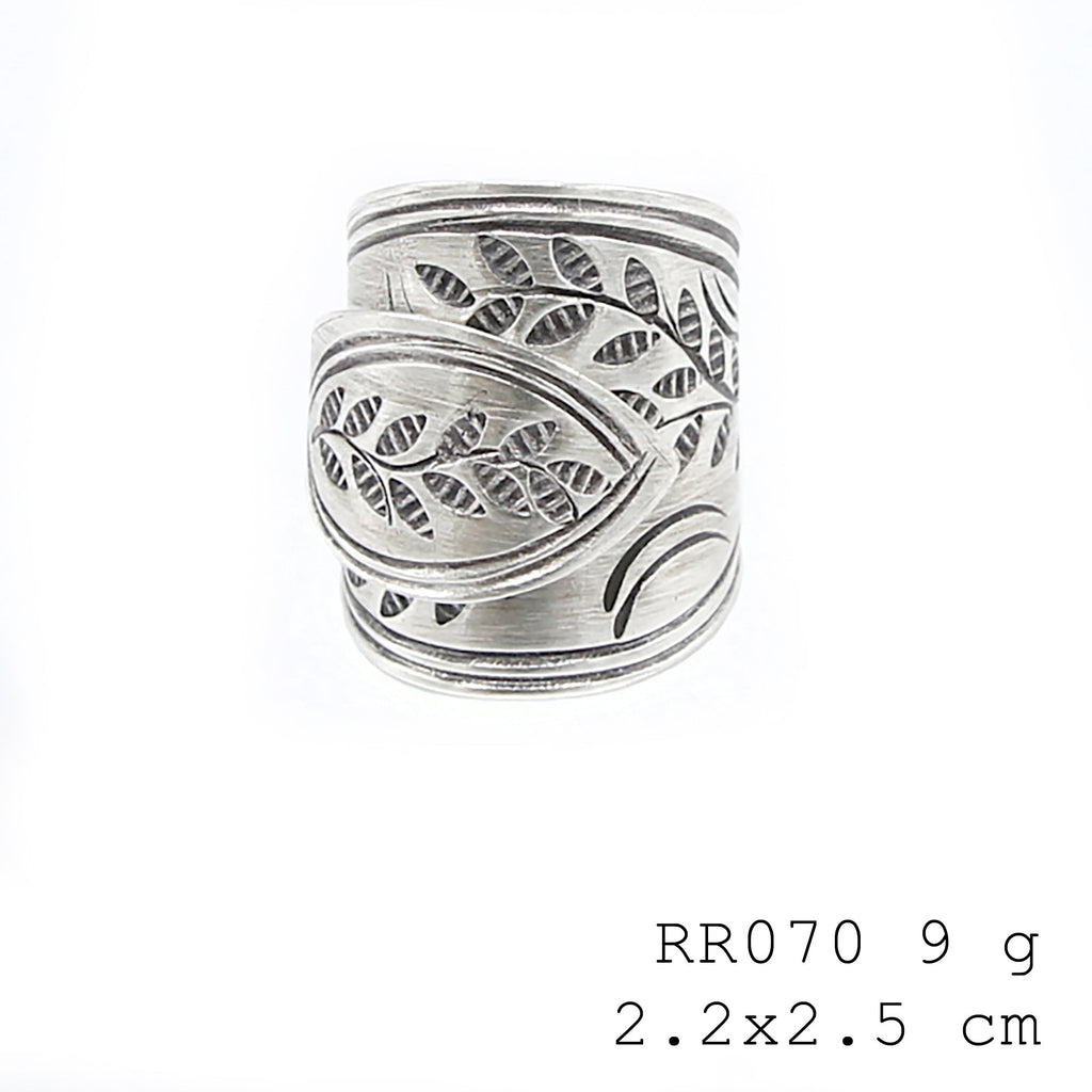 Modern open design. A handmade silver ring.