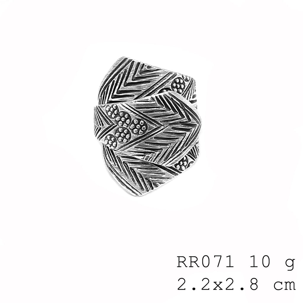 Artisan made. This 98% pure silver ring glows.