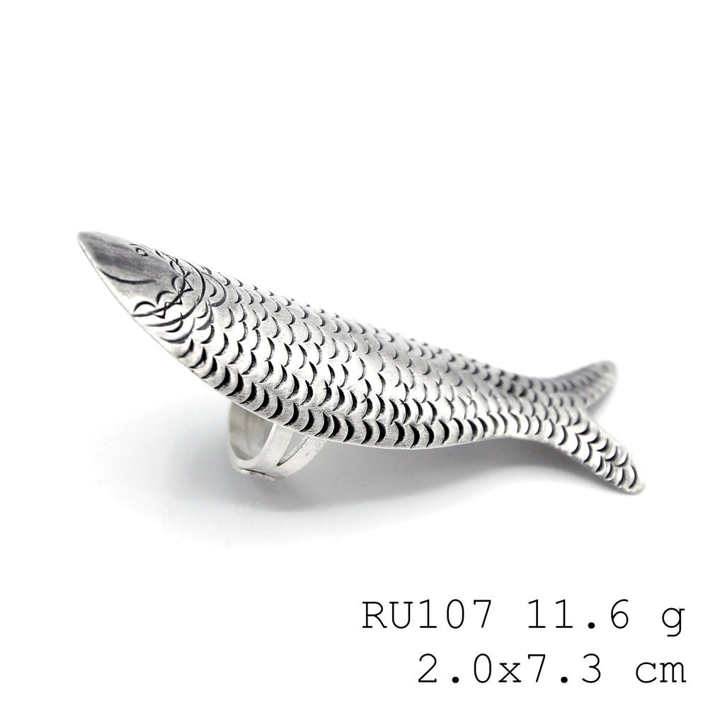 98% Pure life. A handmade animal silver ring.