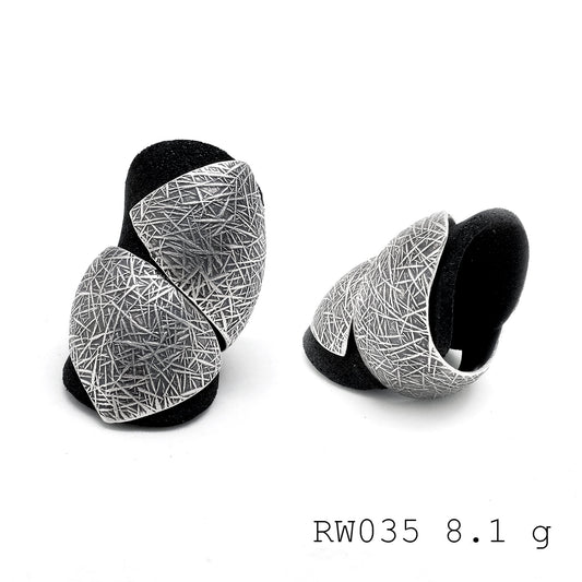 Statement cross. A handmade 98% silver ring.