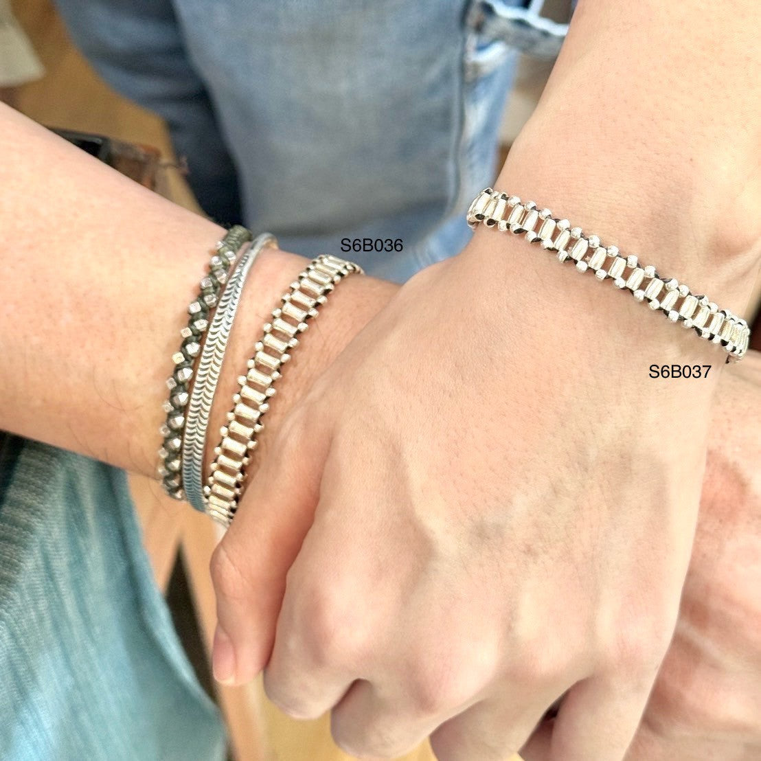 Simple elegance defines this silver bracelet.