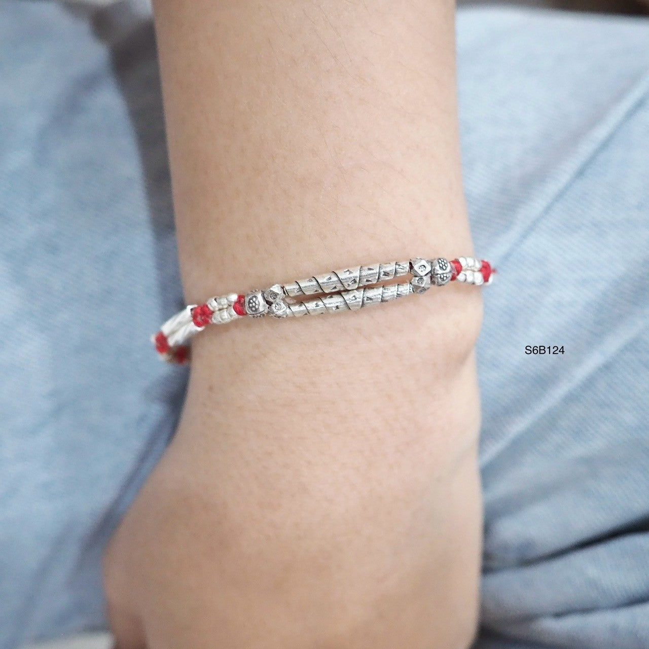 Minimalist yet mighty. This silver bracelet.