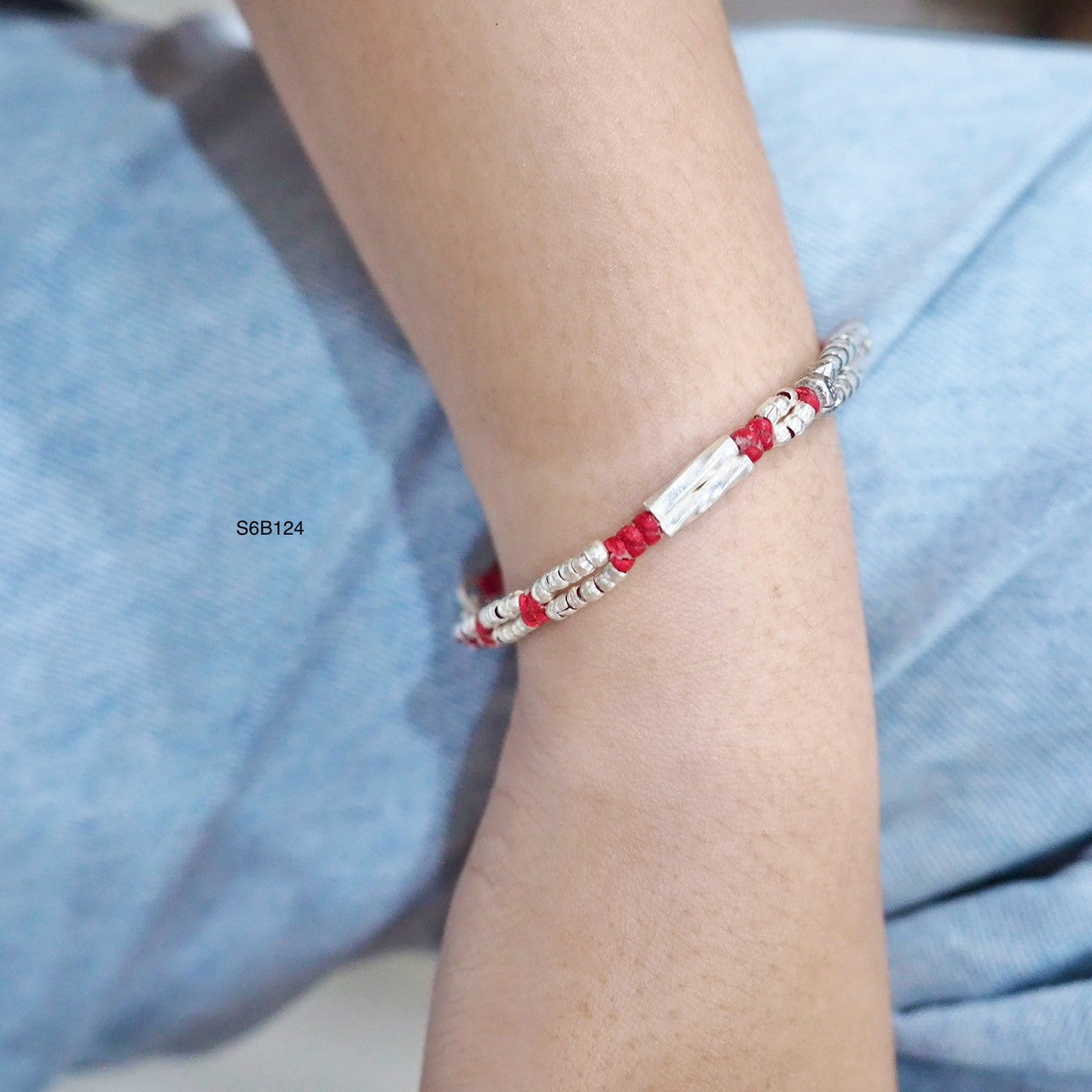 Minimalist yet mighty. This silver bracelet.