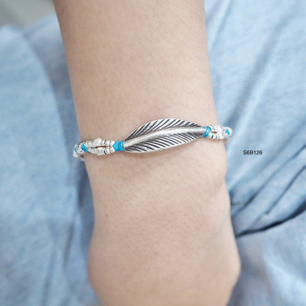 Intricate work on this gorgeous silver bracelet.