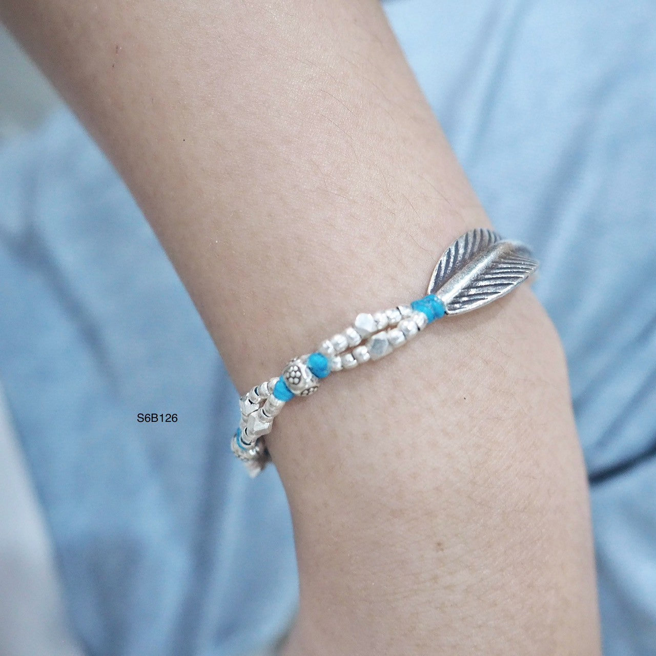 Intricate work on this gorgeous silver bracelet.