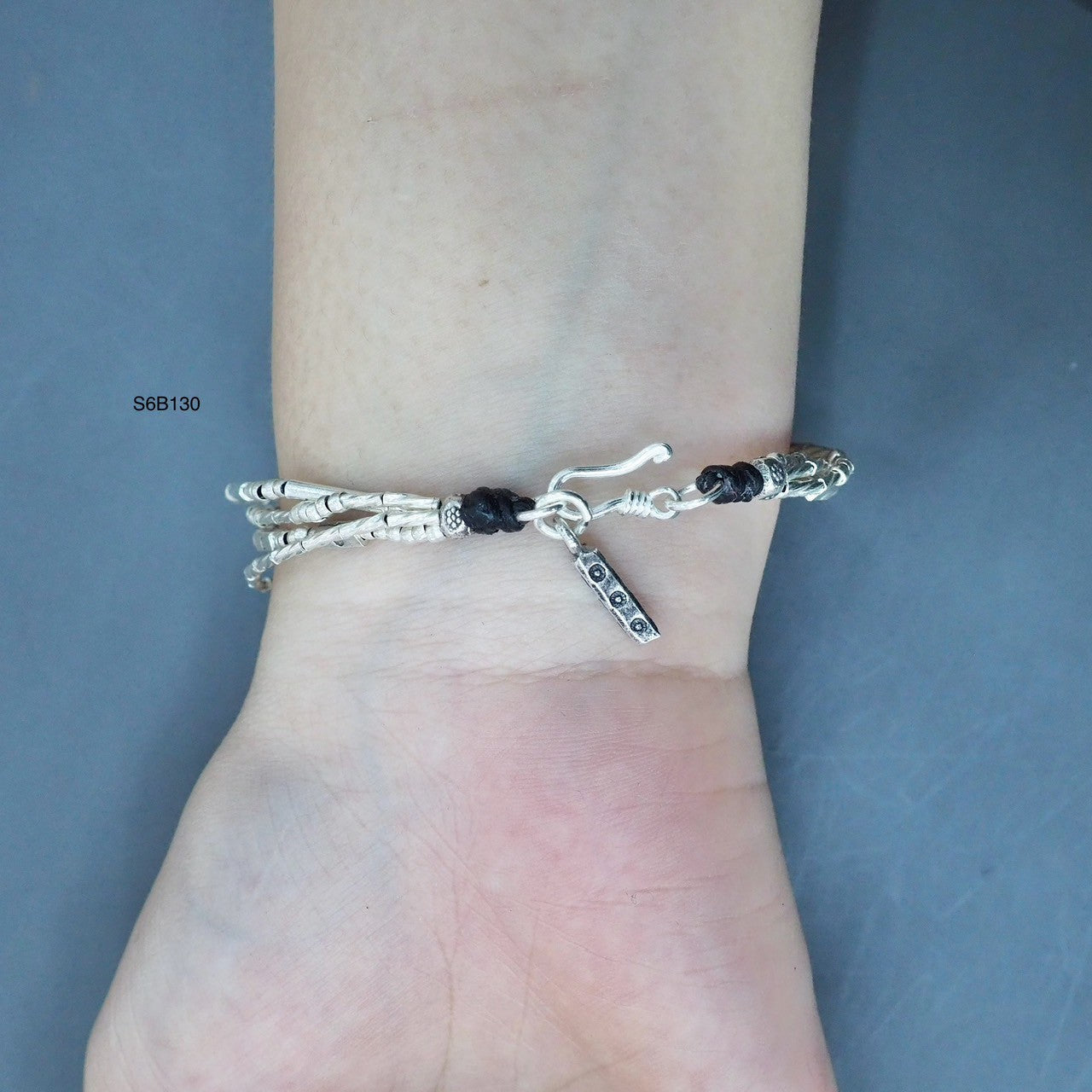 Love the feel of this textured silver bracelet.