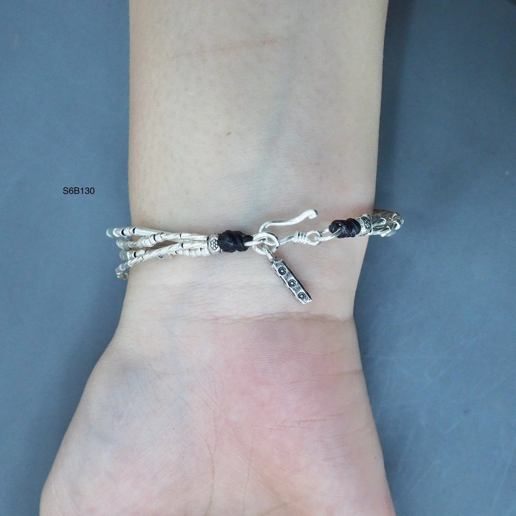 Love the feel of this textured silver bracelet.