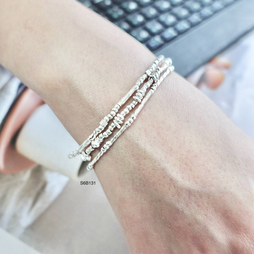 The perfect silver bracelet for layering with others.