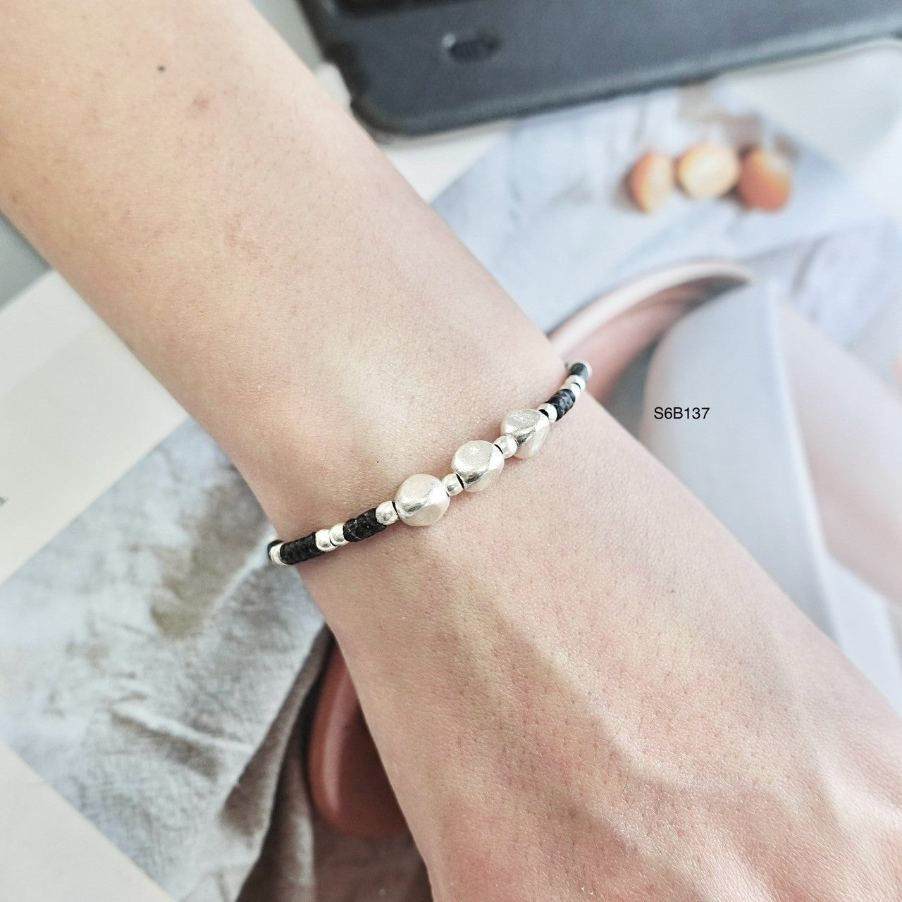 Goes with everything! Your new silver bracelet.
