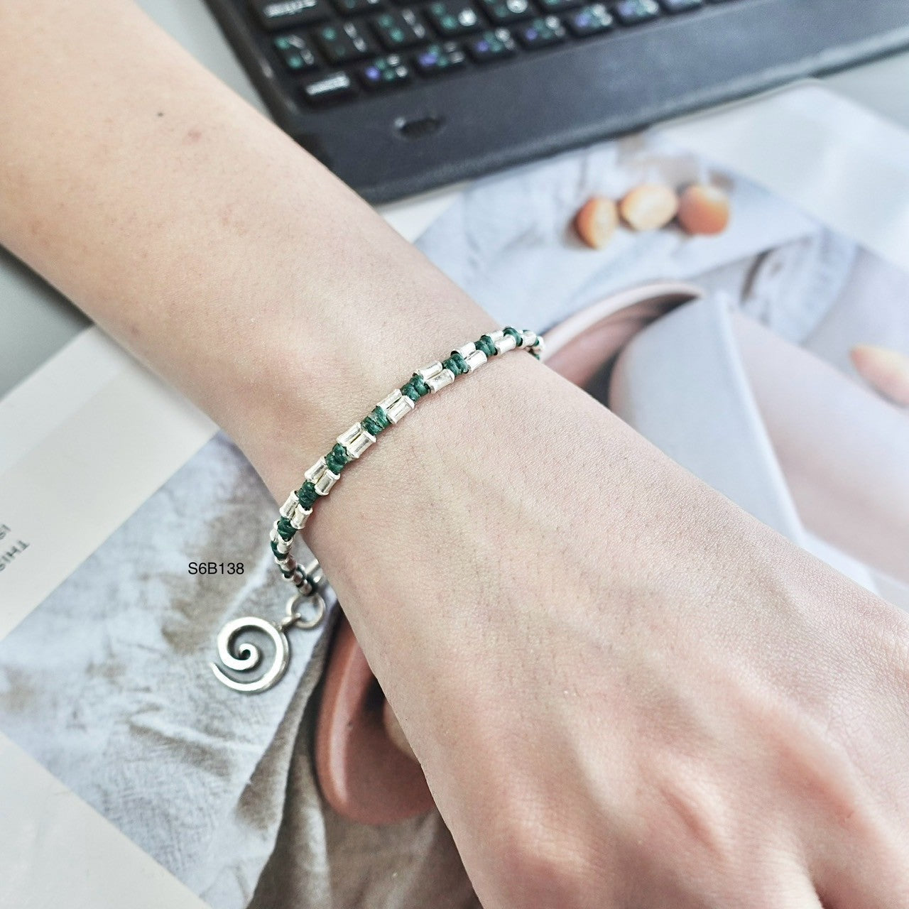 Truly handcrafted silver bracelet magic.