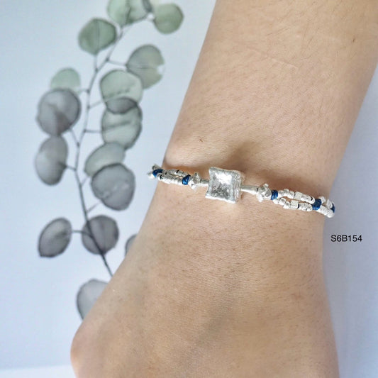 Elevate your style with this silver bracelet.