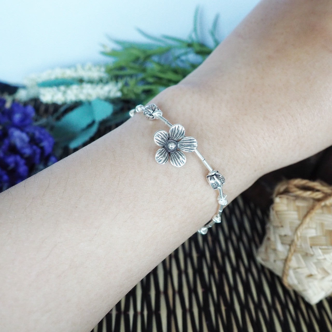 Elevate your everyday. Handcrafted bracelet from 98-99% pure silver. Handmade silver jewelry Thailand
