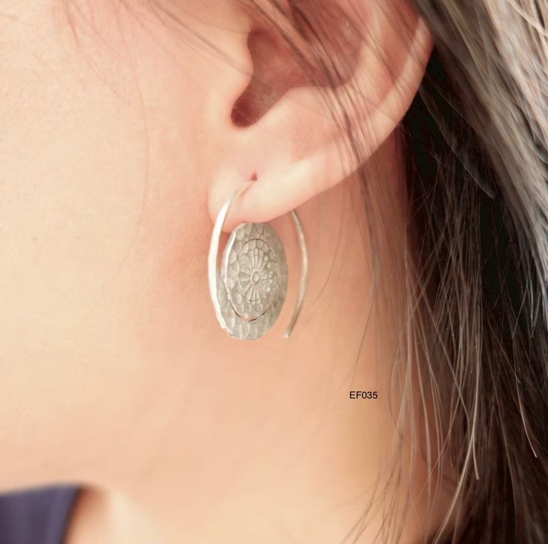 The real silver difference. Silver earrings.