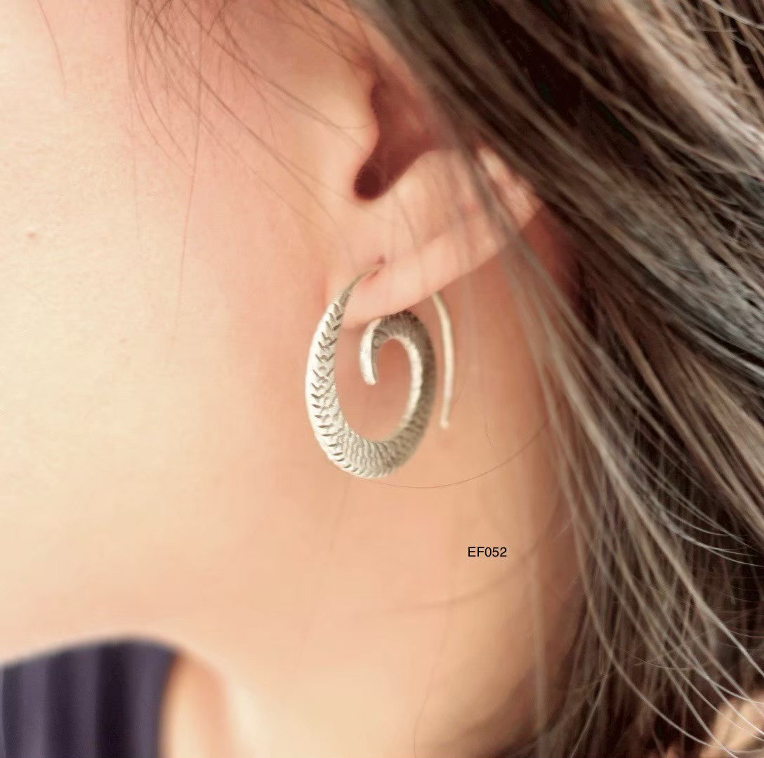 Crafted for you. Silver earrings.