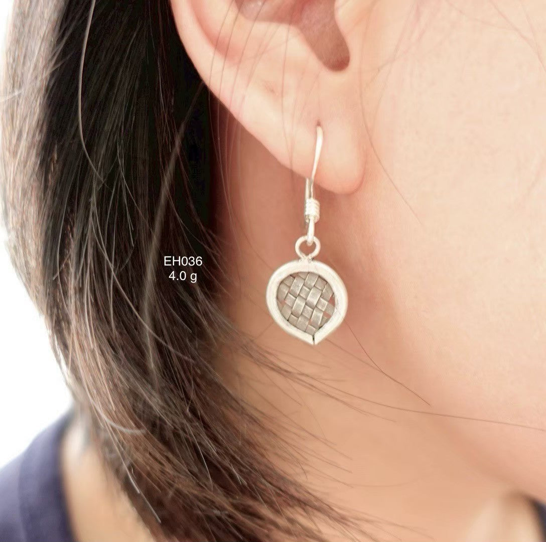 Cool, crisp, and refined. Lanna silver earrings.