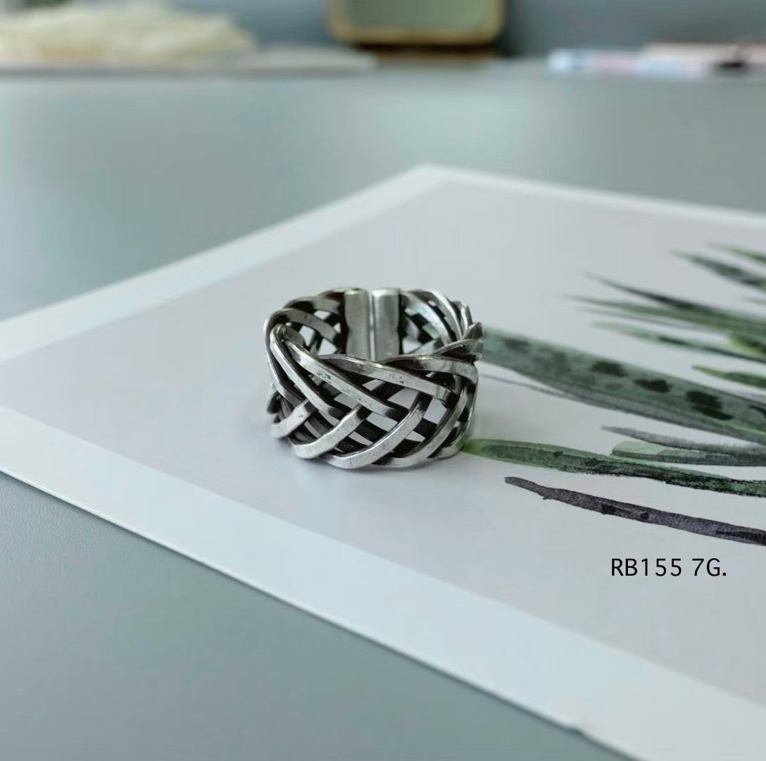 Silver ring. The unique charm of hill tribe silver.