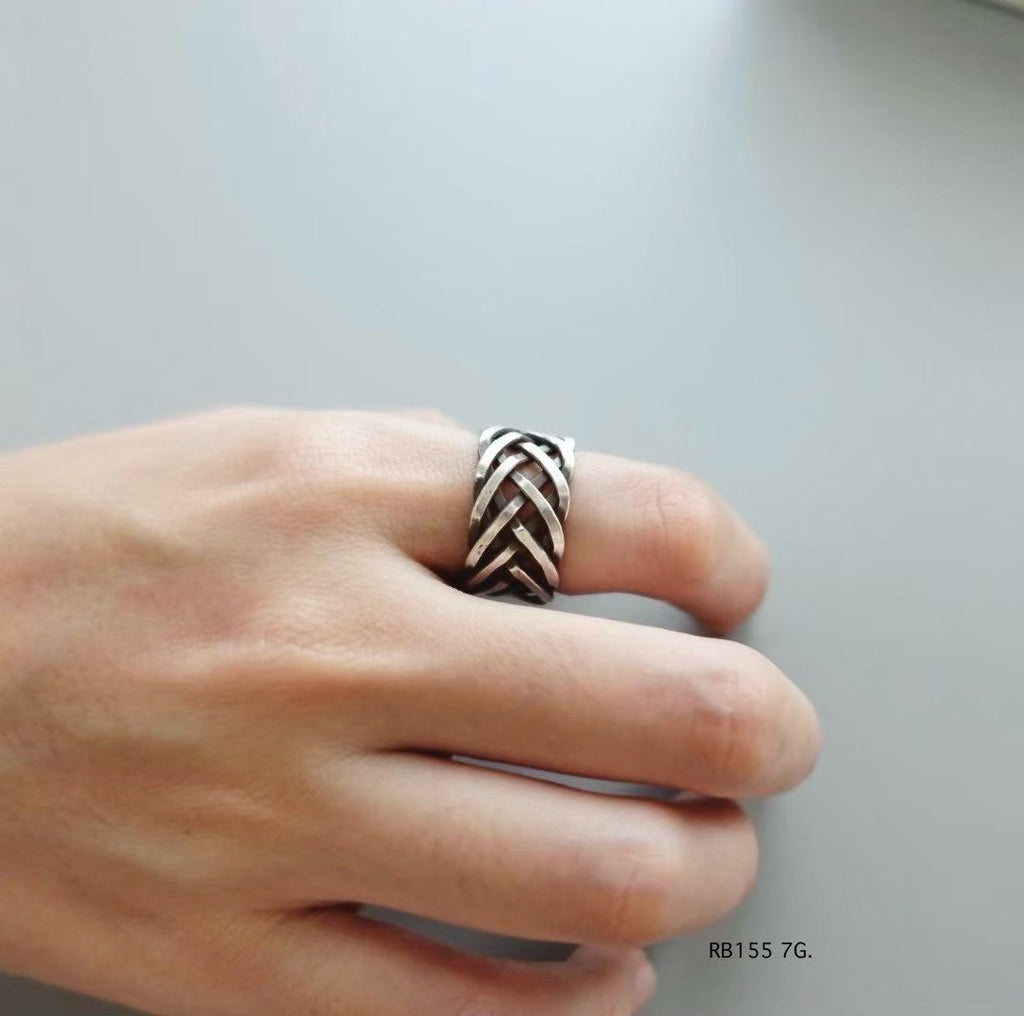 Silver ring. The unique charm of hill tribe silver.