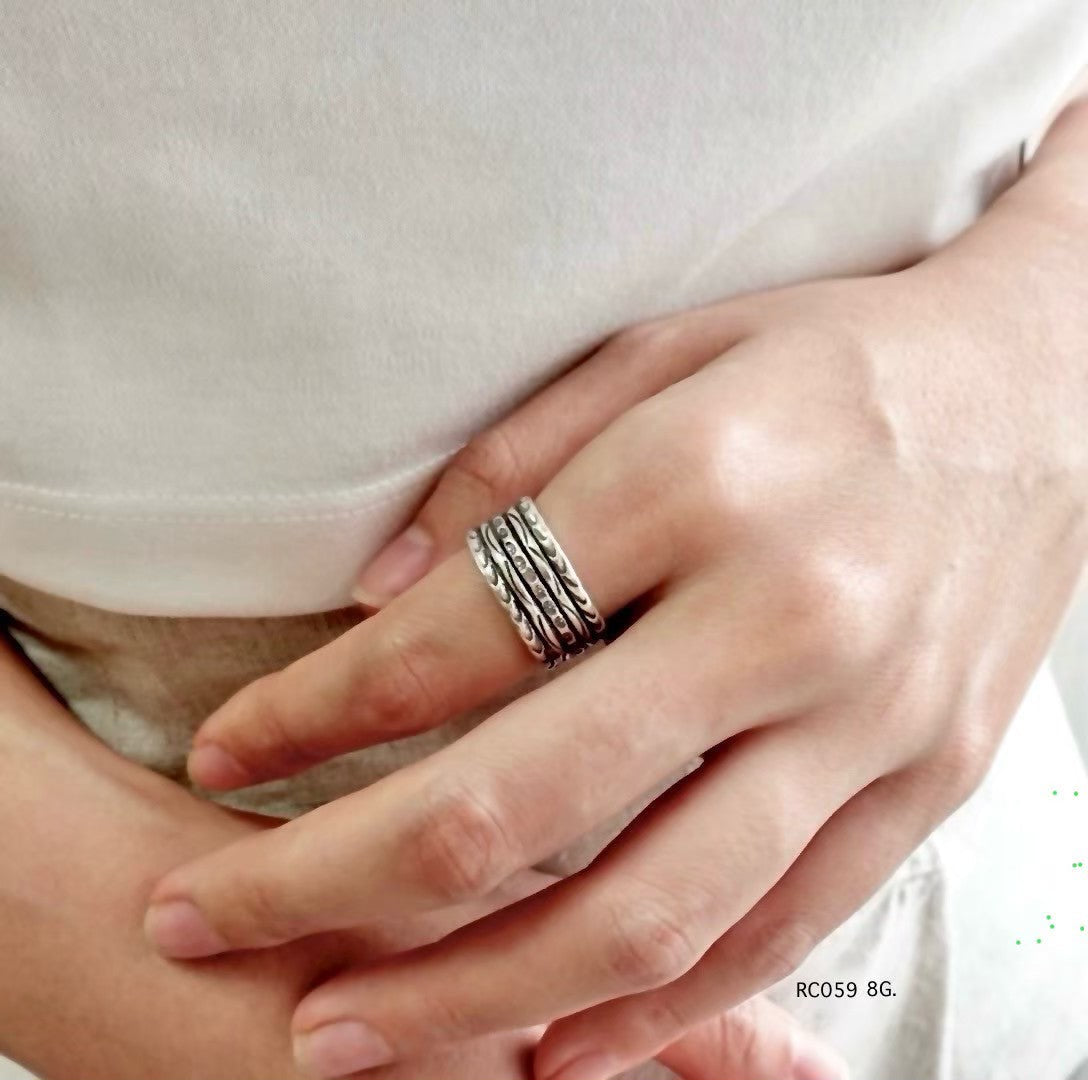 Silver ring. A piece of the hills, cast in silver.