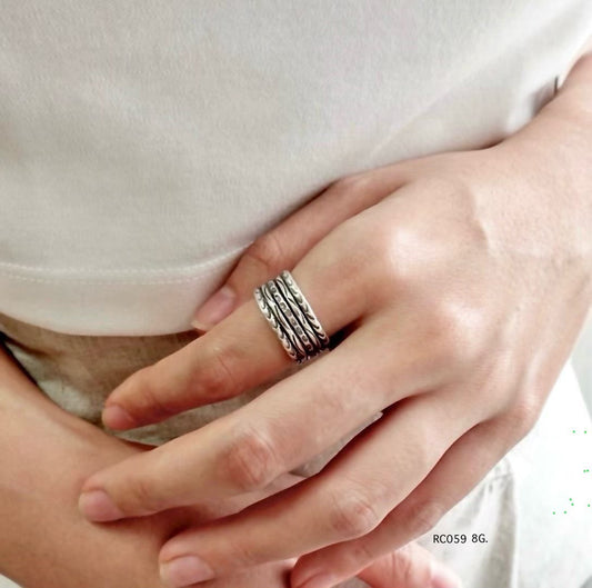 Silver ring. A piece of the hills, cast in silver.
