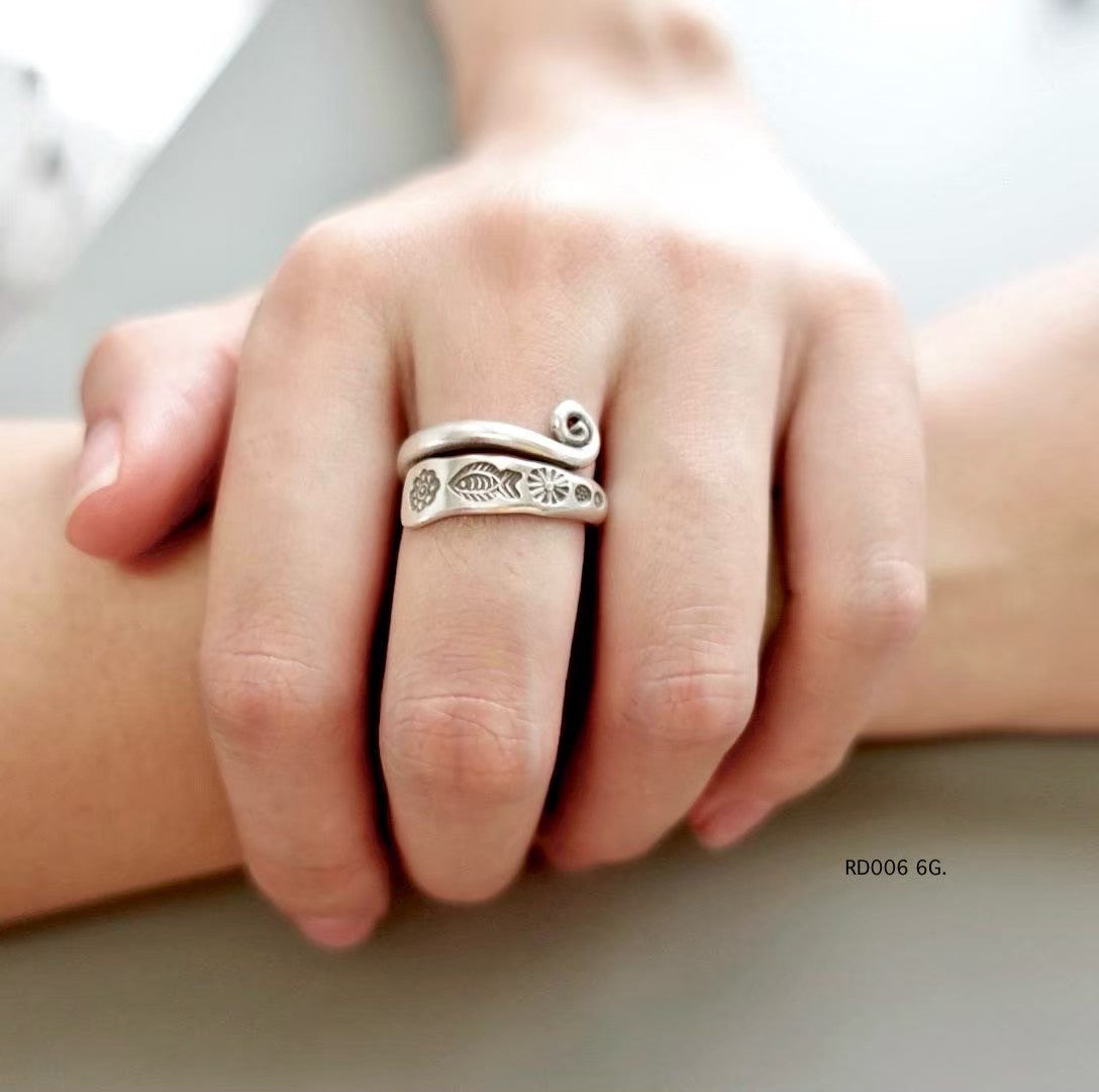 Silver ring. Hill Tribe heritage, wrapped around your finger.