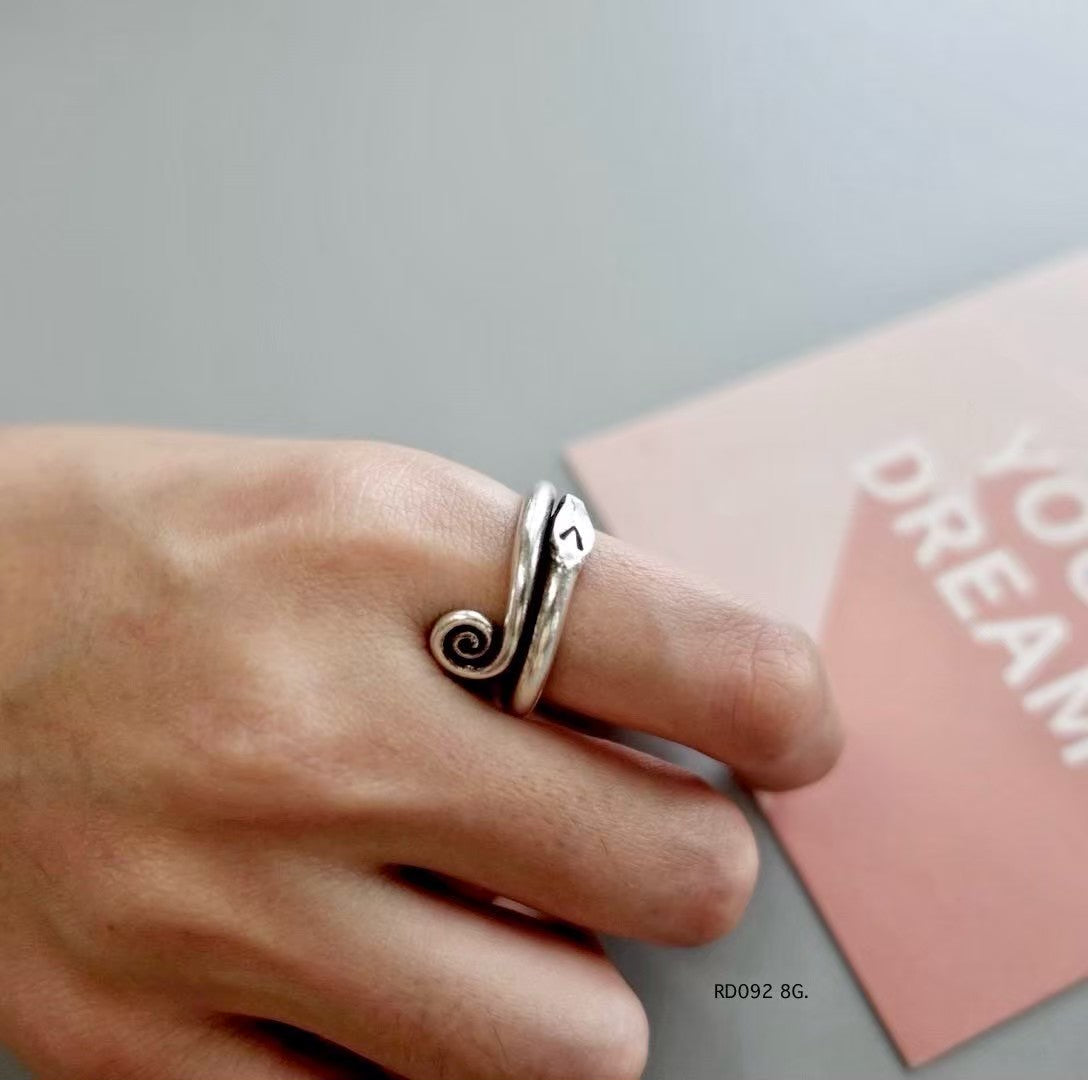 Silver ring. Traditional charm, modern edge.
