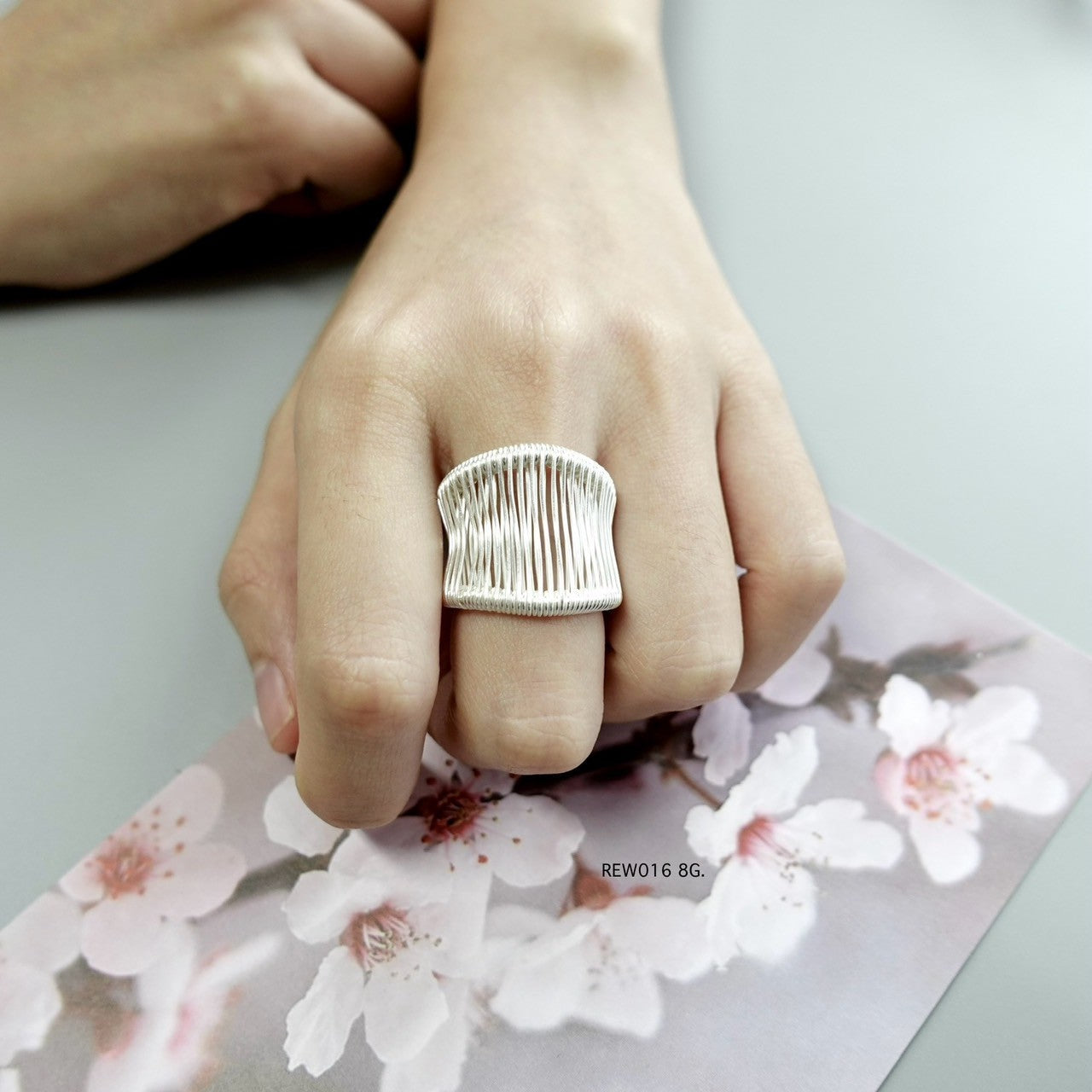 Silver ring. Timeless craft, tribal flair.