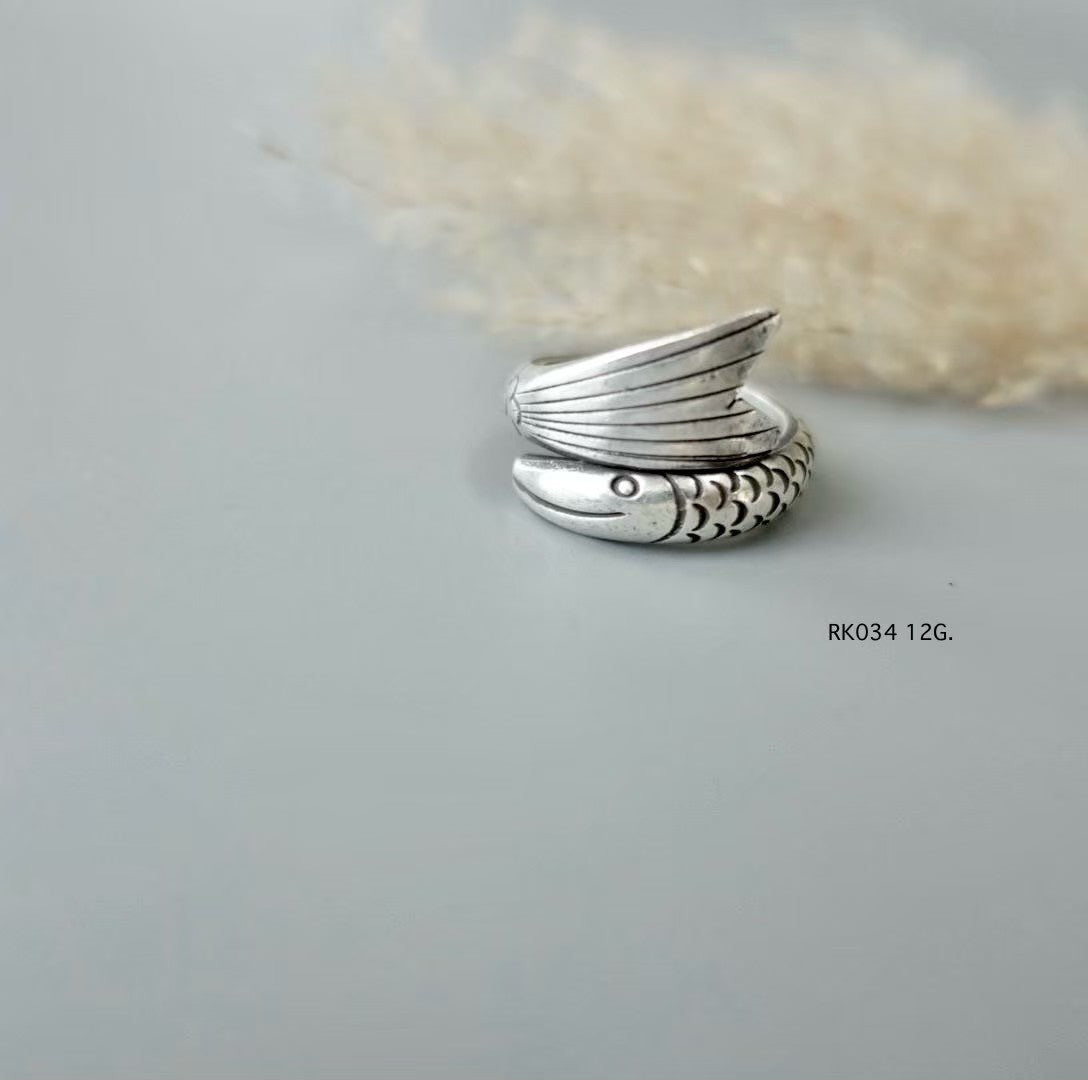 Silver ring. Nature’s fingerprint in silver.