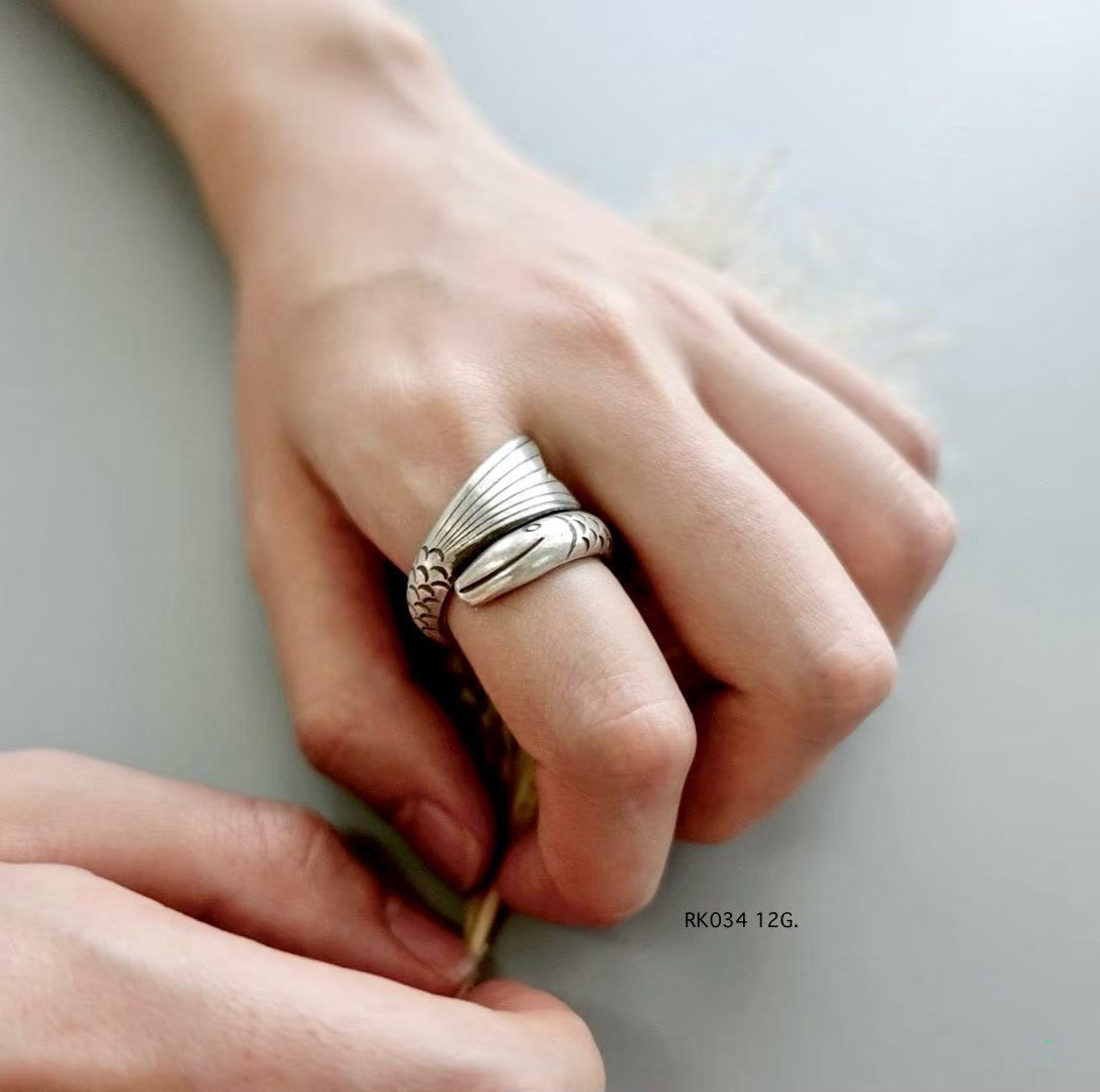 Silver ring. Nature’s fingerprint in silver.