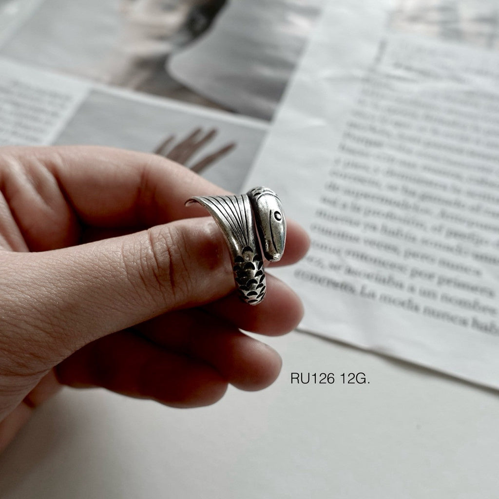 A touch of silver. Silver ring.