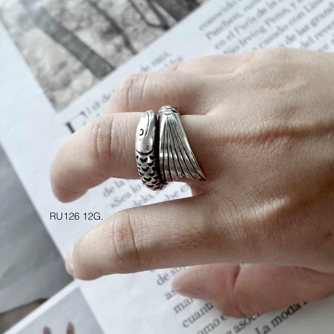 A touch of silver. Silver ring.