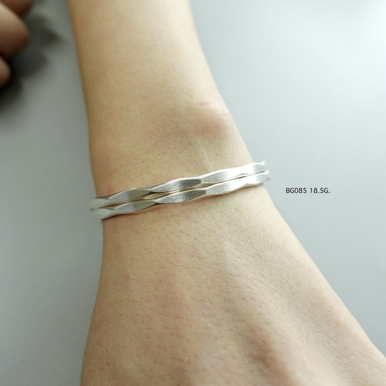 Hill tribe silver bangle. Crafted by tradition, worn with pride.