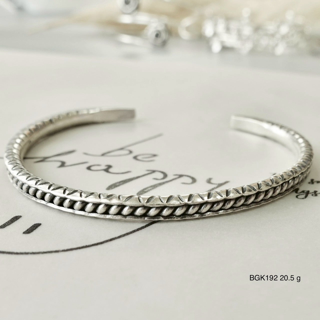 Handmade silver bangle. Handmade by heritage.