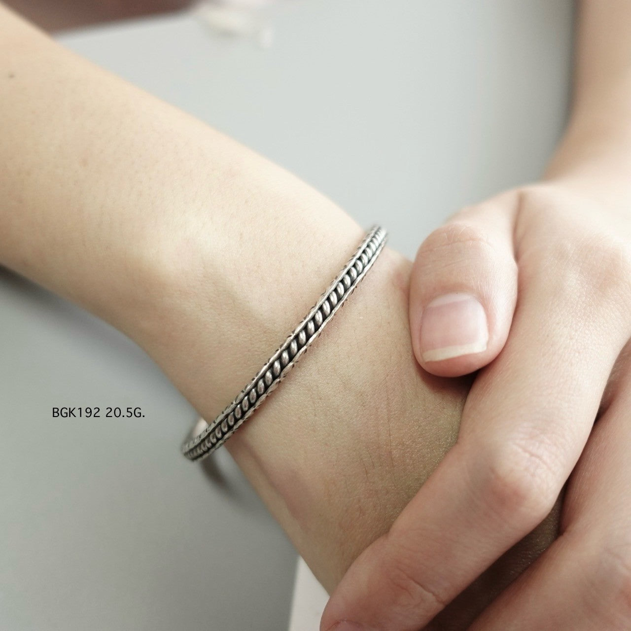 Handmade silver bangle. Handmade by heritage.